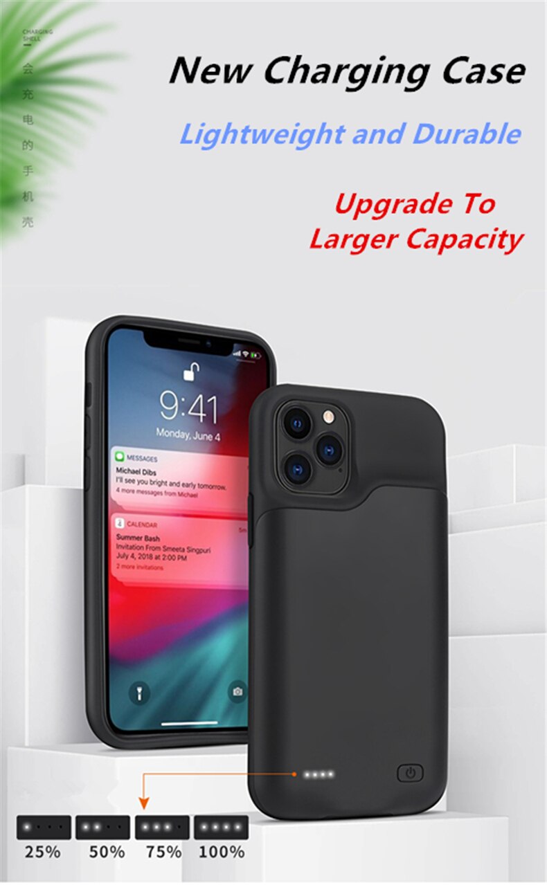For iphone 12 Mini 12 Pro Max Battery Case Thin Smart Charger Cover Power Bank For iphone 12 Mini Battery Case