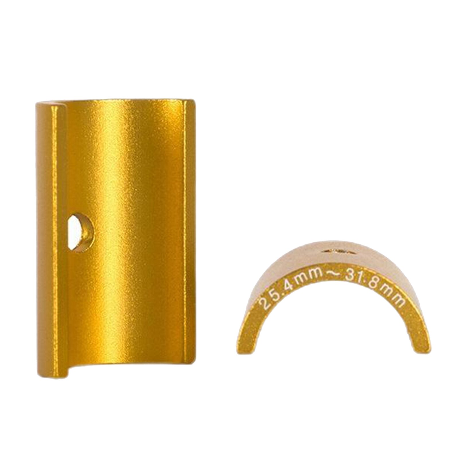 Par aluminium cykel styret shim 25.4 - 31.8mm stam bar adapter reducer reserv: Gyllene