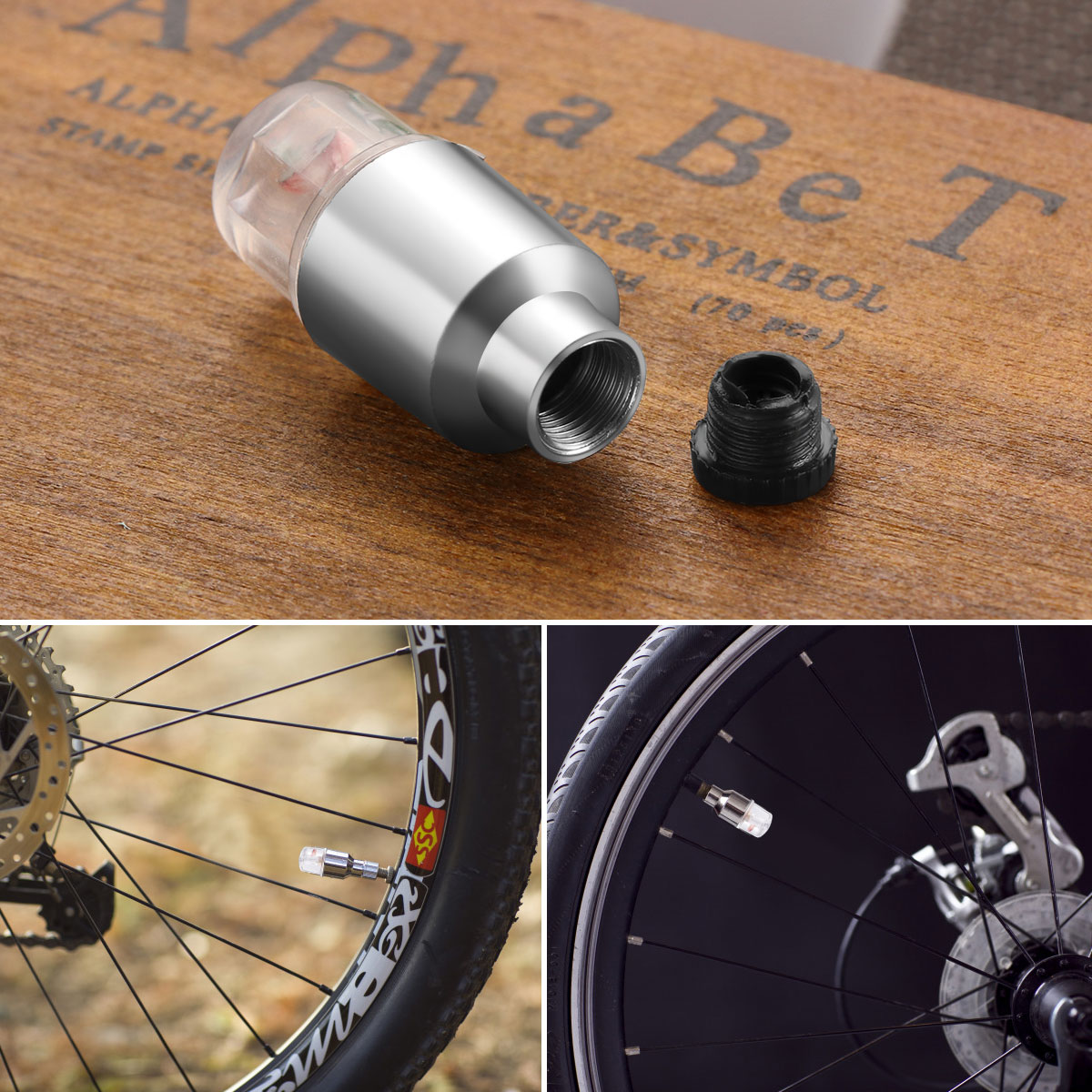 5Stck Fahrrad Ventil Licht Fahrrad Ventil Lampe Sieben Farben Reifen Kappen LED Lampen-Licht Rad Licht für Autos Fahrräder Motorräder
