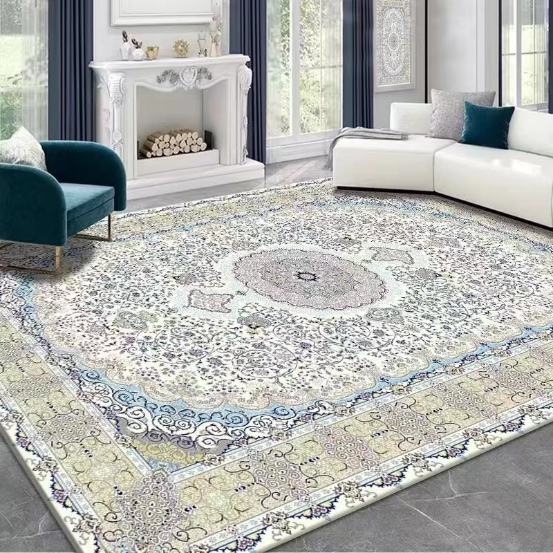 persisch Wohnzimmer Teppich Kristall Samt Sofa Couch tisch Decke retro Schlafzimmer Bettdecke matt großen Raum Teppich: 1400MMx2000MM / Weiß
