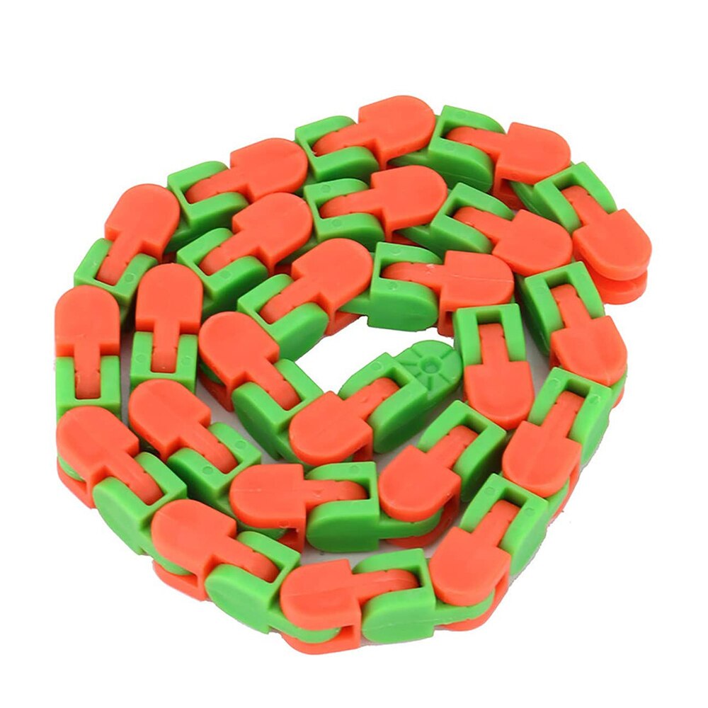 Bicycle Chain Track Stress Relief Toy Colorful Puzzle Sensory Fidget Toys Stress Relief Rotate and Shape Finger