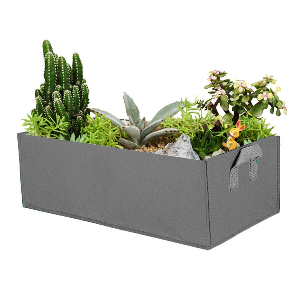 Stoff Angehoben Garten Bett Rechteck Atmungsaktive Pflanzen Container Wachstum Tasche # SRN: GY