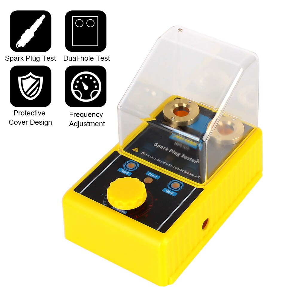 LEEPEE 2 Hole Spark Plug Analyzer Ignition Testers 220V 110V Automotive Diagnostic Tool Car Spark Plug Tester for 12V Vehicles