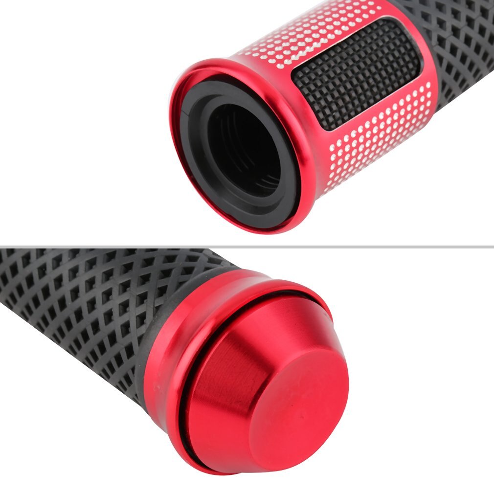 2x Motorcycle Handle Bar Sport Metalen Rubber Gel Hand Grips Vervanging