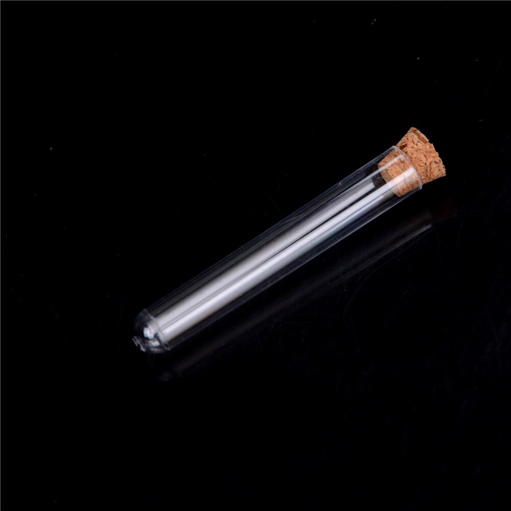 10 Stuks Plastic Reageerbuis Met Kurk 3-Inch 20Ml Clear Lab Experiment Favor Tube Hervulbare Fles 12*75Mm