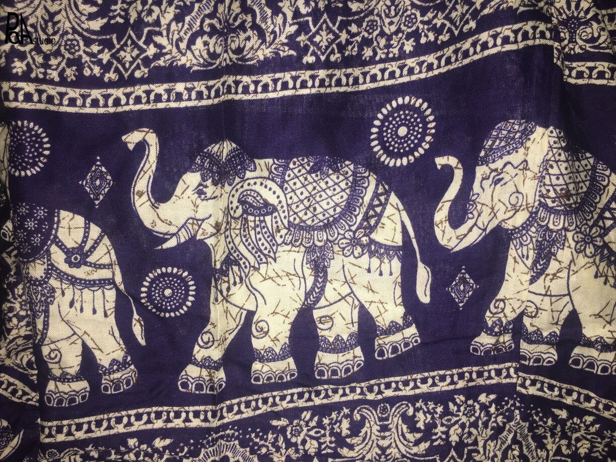 Bandana popular tailandesa de algodón para verano, Pantalón ancho holgado con cordón en la cintura de elefante, pantalones para correr en la playa