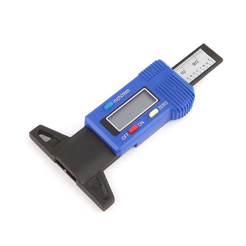 1pc Digital Car Tyre Tire Tread Depth Gauge LCD Display Depth Vernier Caliper 0-25mm