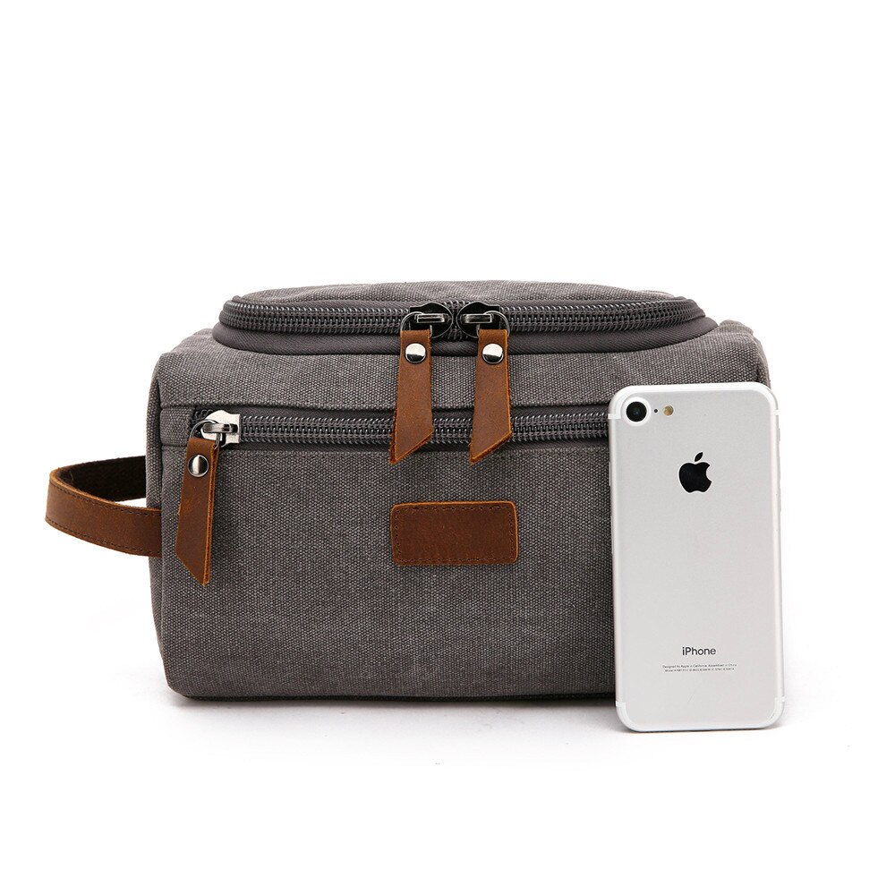 Dei nuovi Uomini di Viaggio Del Sacchetto di Lavaggio di Cortesia Da Barba Dopp Kit Cubetti di Imballaggio Borse Dopp Kit per scarpe di Tela Delle Donne del Cuoio Borsa Da Viaggio sacchetto cosmetico