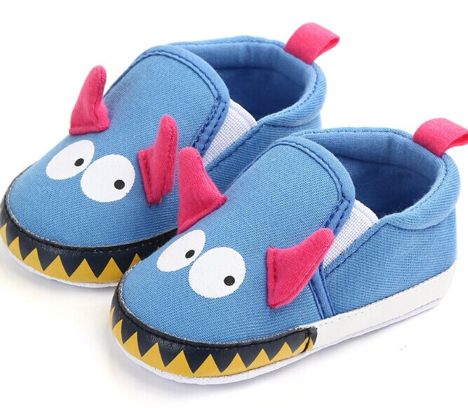 Summer Toddler Baby Girl Flip-flops Leather Shoes Kids Soft Sole Shoes Cartoon Anti-slip Prewalker Mocassins: Blue / 0-6 Months