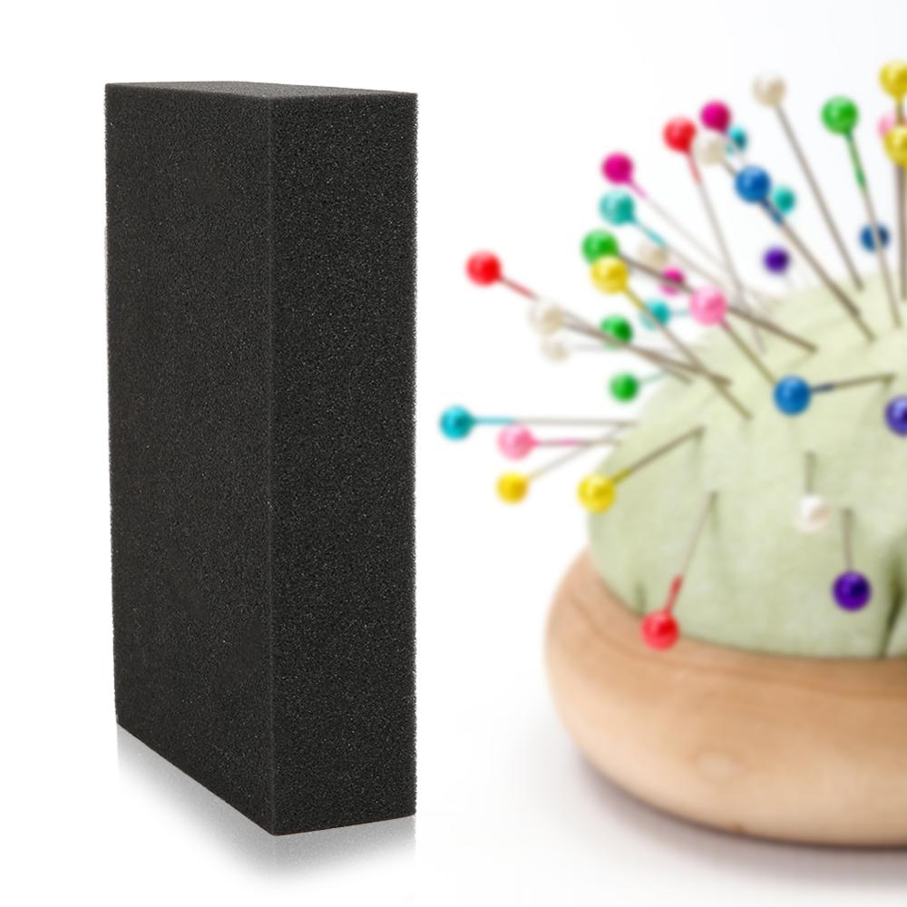 2 uds. Almohadilla de esponja de Color negro, aguja cuadrada, esponja de fieltro, estera de espuma para manualidades manuales DIY, accesorios de punto, triangulación de envíos