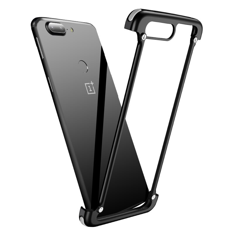 PADCOVER Original Airbag Metal Case for Oneplus 7T 6T Case Personality 7pro Airbag Shell Metal Bumper Cover for Oneplus 7 Case: Microfiber / Black