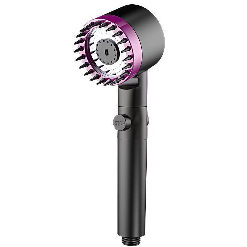 Filtro de ducha, cuatro modos, accesorios de baño, cabezal de masaje, cabezal de ducha lleno para cabezales de ducha, perillas, piezas de duchas, accesorio para el hogar: Rojo