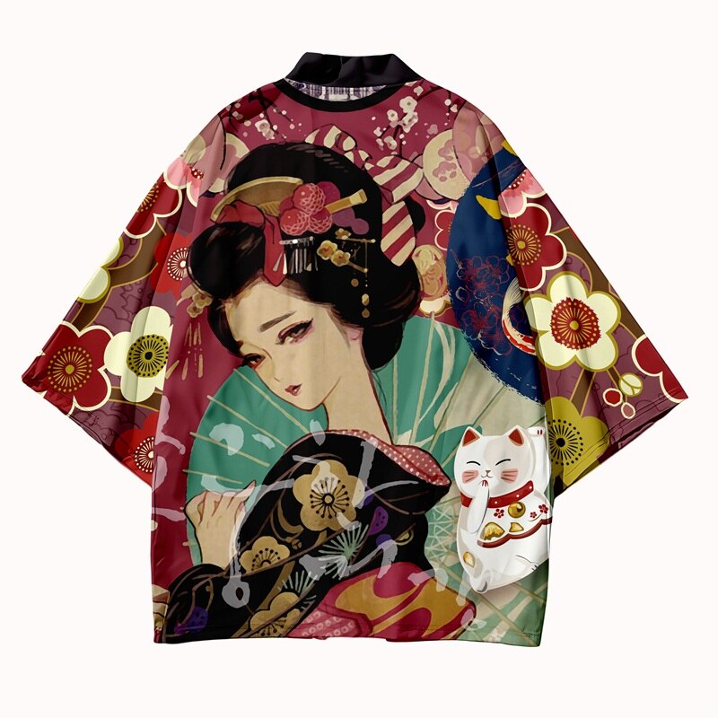 Japansk kimono kofta herrskjorta asiatisk streetwear japansk dräkt kimonos harakuju samurai kostym herr & #39 ;s haori yukata 31208: 10