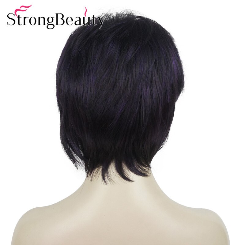 StrongBeauty Synthetic Wig Short Straight Wigs Women's Hair Natural Wig: AB025