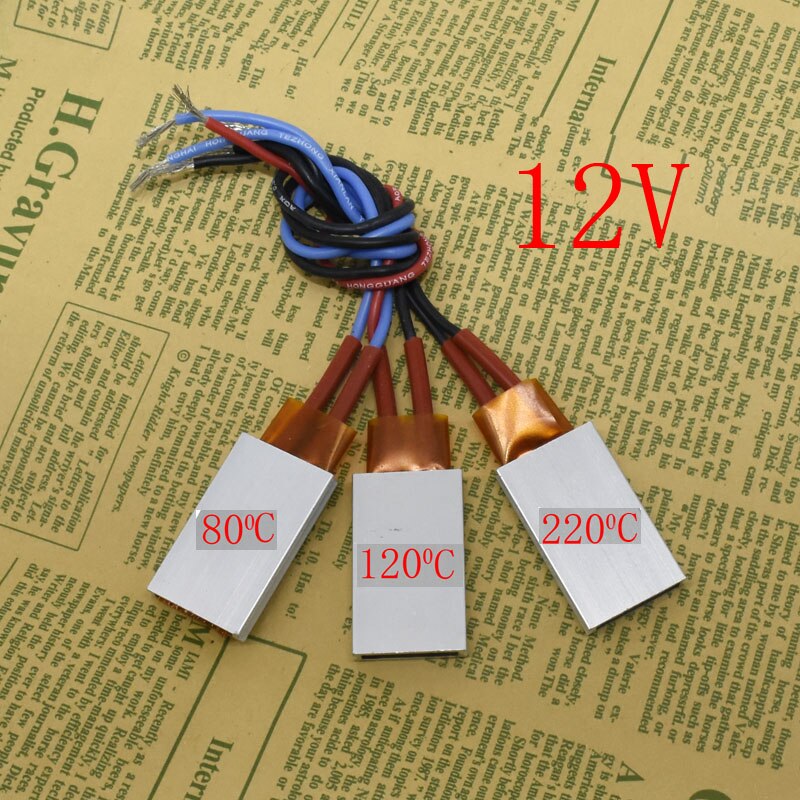 Calentadores Ptc de 12V, accesorios para secador de pelo, calentador de aire de 80/120/220 grados Celsius, 2 uds.