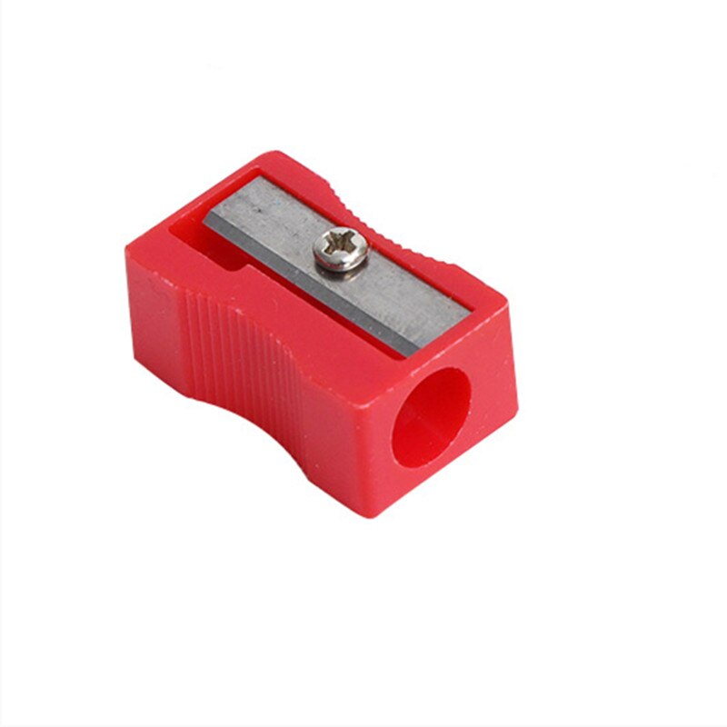 Single Hole Small Pencil Sharpener Red Yellow Blue Green Children School Office Supplies Small Manual Plastic Pencil Sharpe: Red