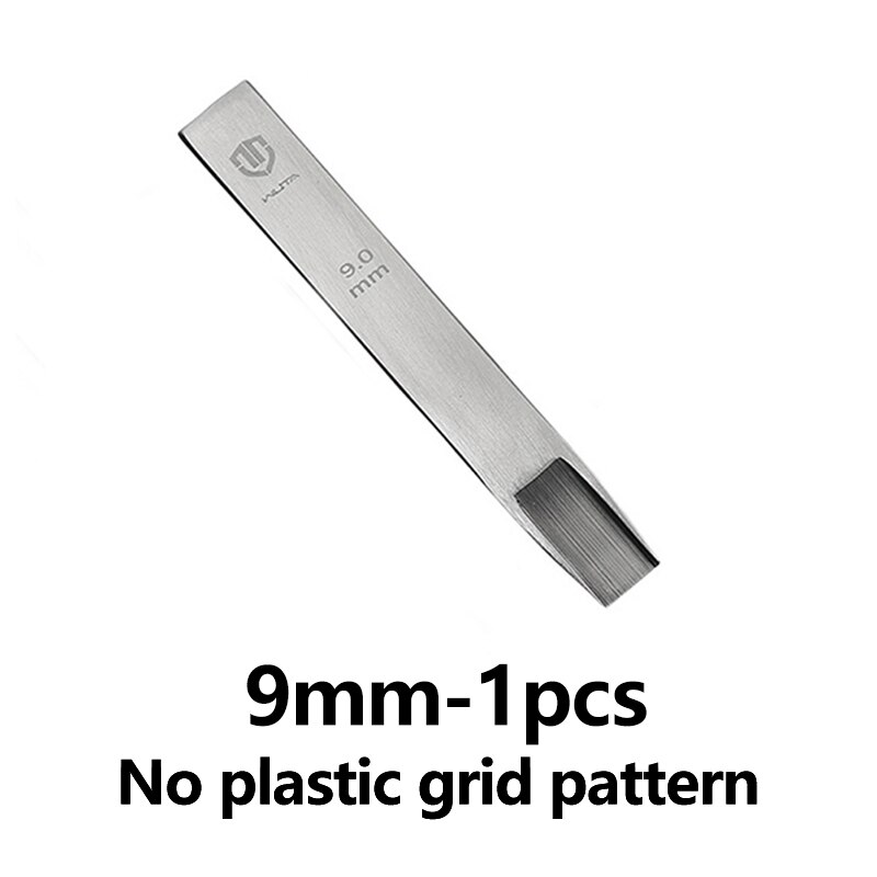 WUTA Original Weaving Slot Hole Punch Tools Woven Style Leather Chisel Tools BV Belt DIY Woven Pattern Cutter for Hand Work: 9mm-No Pattern
