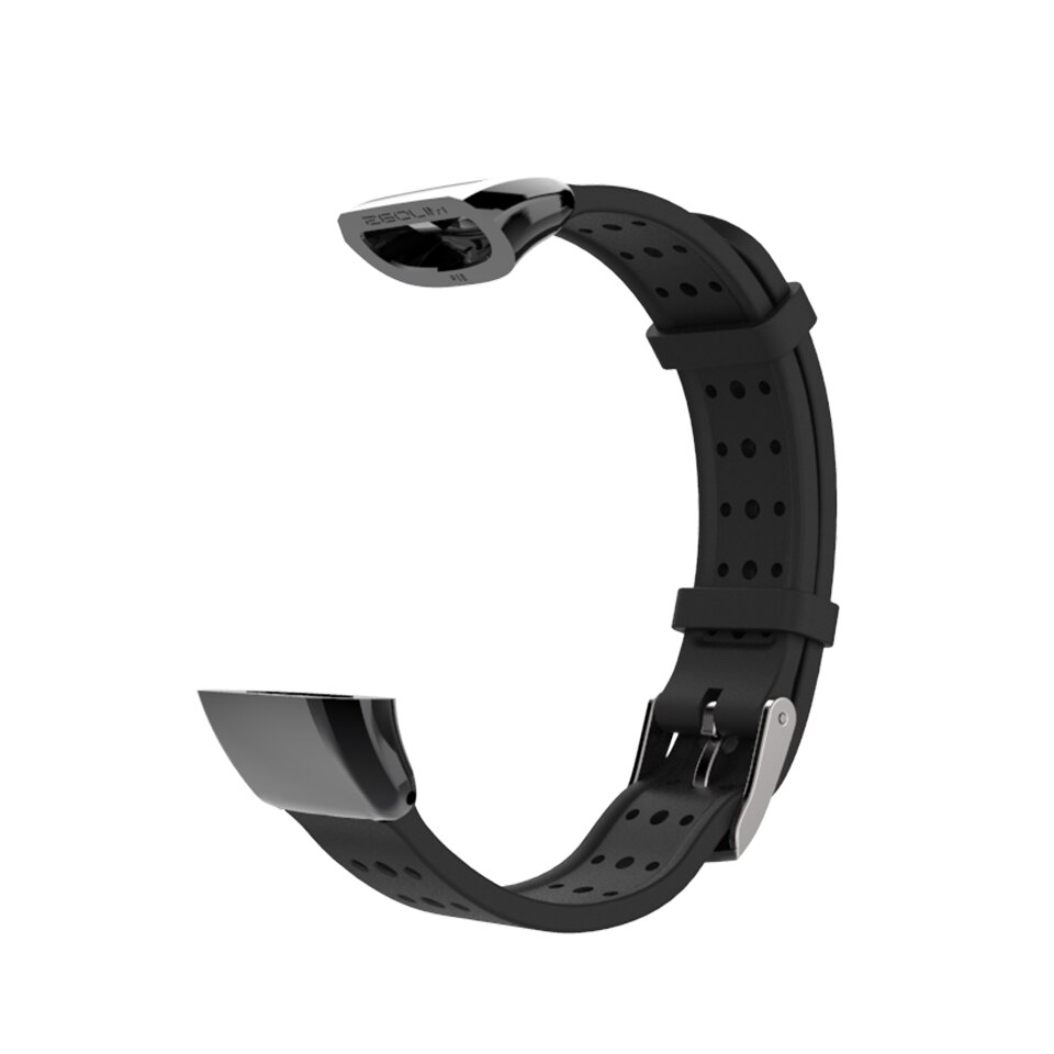 Mijobs TPU Silikon Strap für Huawei Honor Band 3 Smartwatch Zubehör Armband Ersetzen Strap für Honor Band 3 Strap Armband: Black