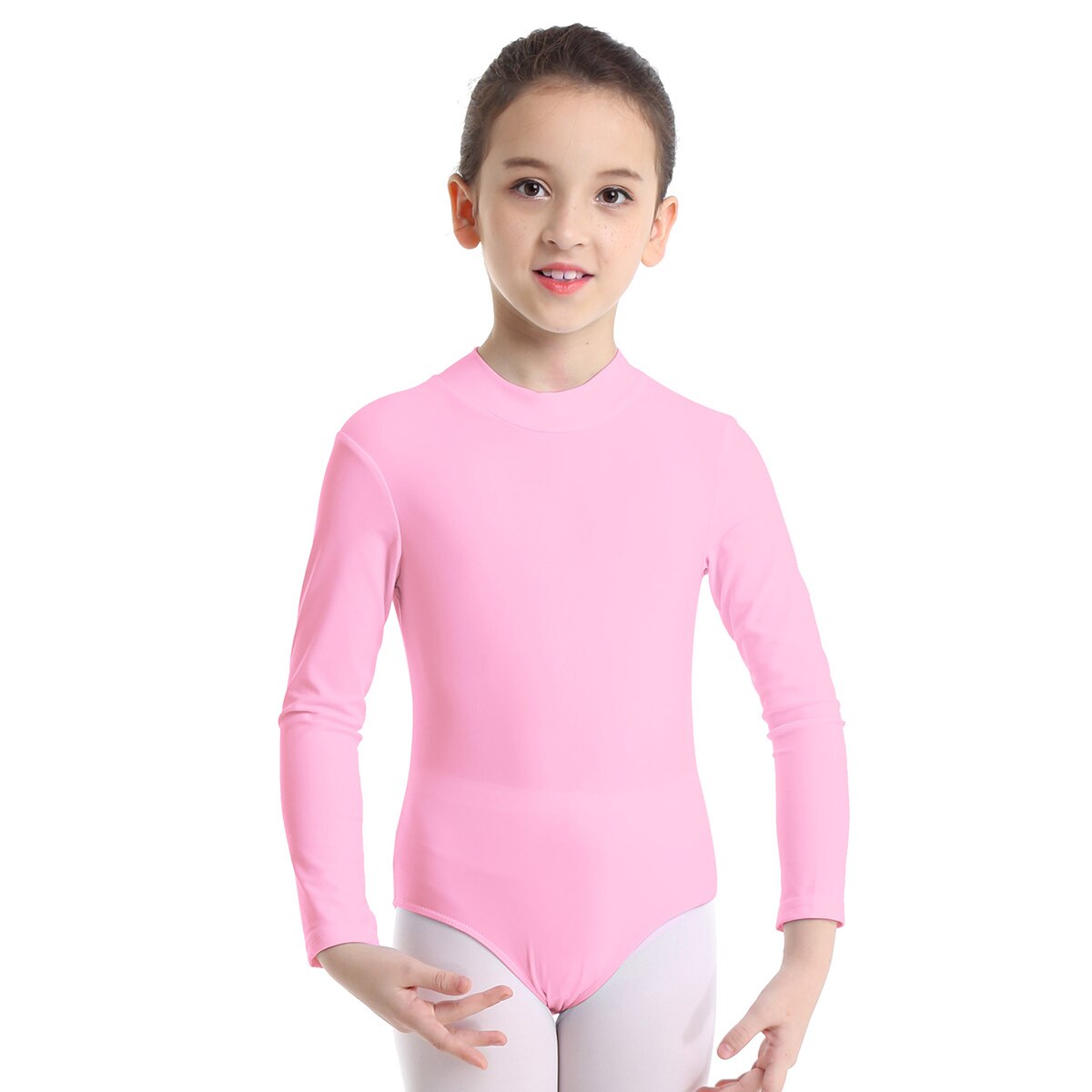 Justaucorps de gymnastique à manches longues pour filles, Costume de danse sur scène pour enfants