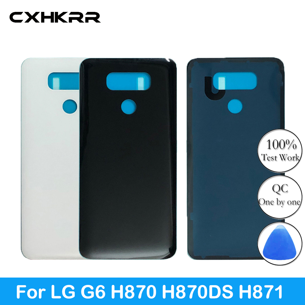 Glas Batterij Cover Voor Lg G6 H870 H870DS H871 Mobiele Telefoon Back Glas Cover Behuizing Rear Batterij Deur Case