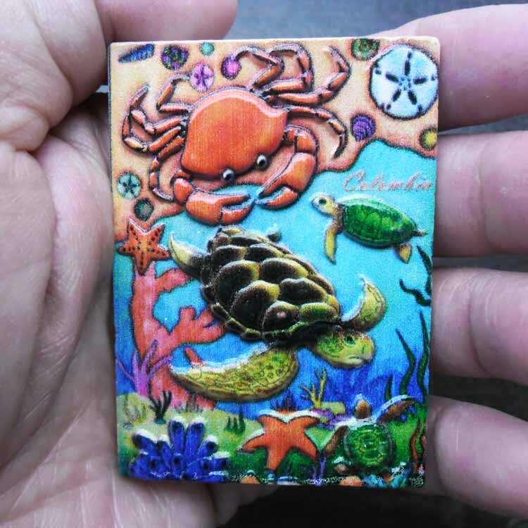 Karibiska havet marin serie 3d kylskåp magneter turism souvenirer kylskåp magnetiska klistermärken heminredning: 004