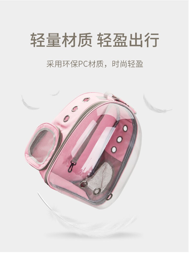 Black Space Capsule Cat Backpack Window Large Portable Shoulder Backpack Breathable Bag Pet Kat Rugzak Petvpuppy Carrier KK60MX