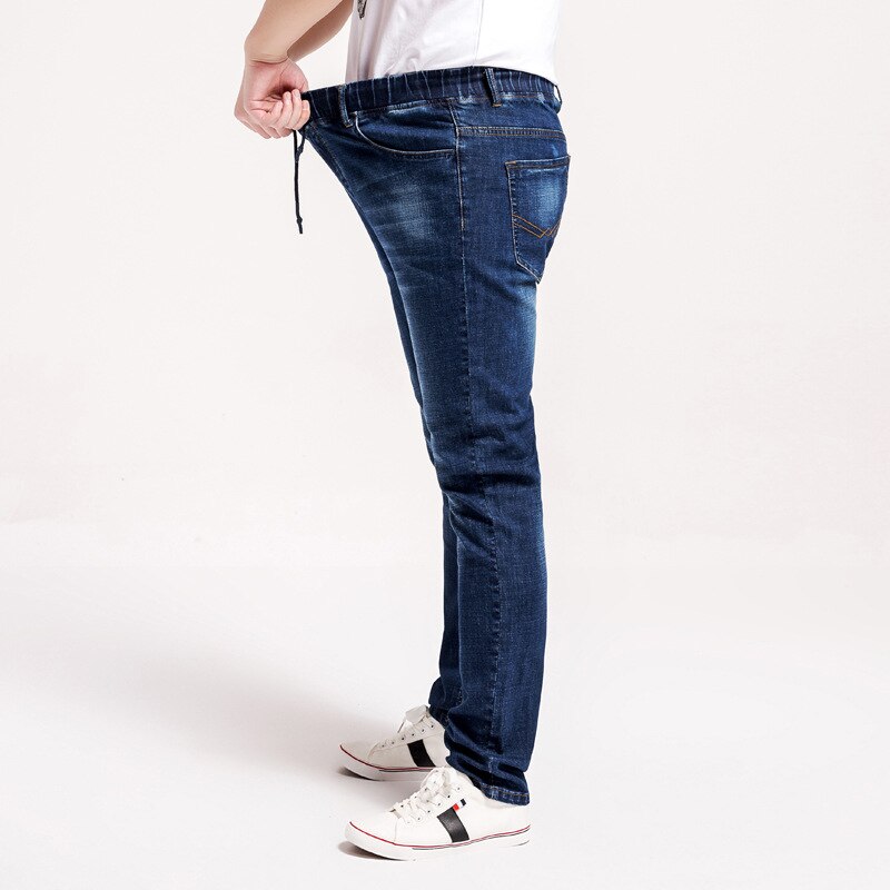 men jeans, extra fat, tight waist jeans, loose jeans Straight pants plus size L--6XL