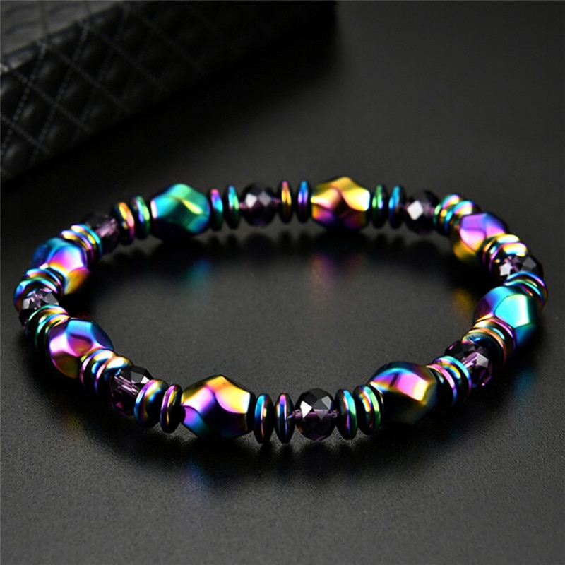 Black Magnetiet Malachiet Vele Kleuren Crystal Healing Bangle Magnetische Hematiet Gezondheid Armband Voor Vrouwen Mannen