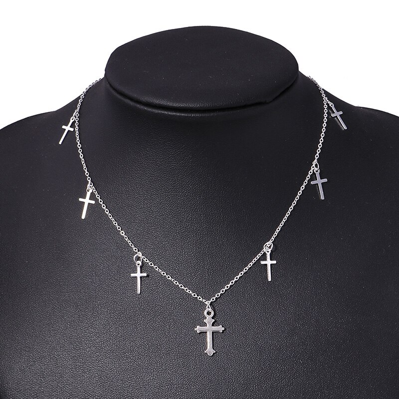 Cross Necklaces & Pendants for Women Choker Clavicle Chain Jewelry Collares