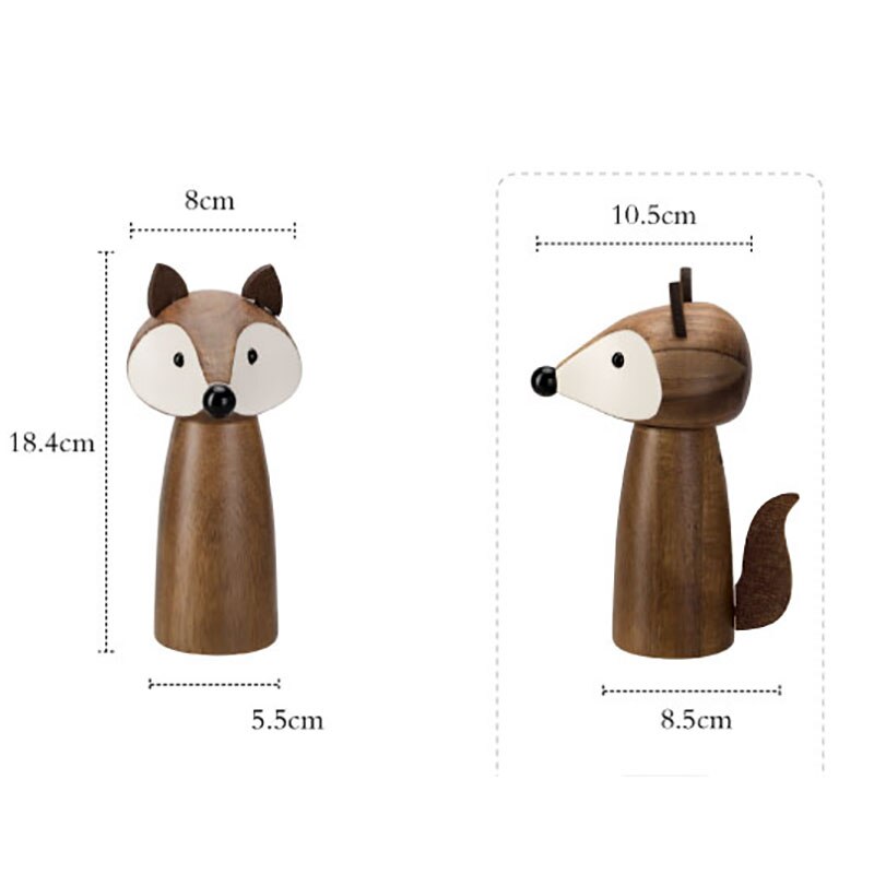 Fuchs Schwarz Pfeffermühle Küche Katze Manuelle Schleifer Frisch Gemahlener Pfeffer Meer Salz Schleifen Flasche Holz Würze Krug: Fuchs