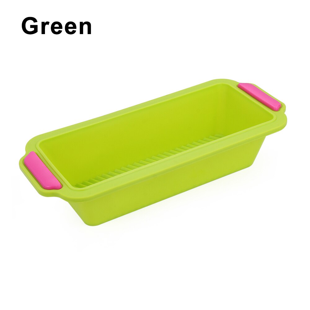 1/2PCS Oval Shape Cheesecake Baking Bread Pan Non-stick Aluminum Alloy DIY Toast Cake Mold Tray Kitchen Gadgets: green