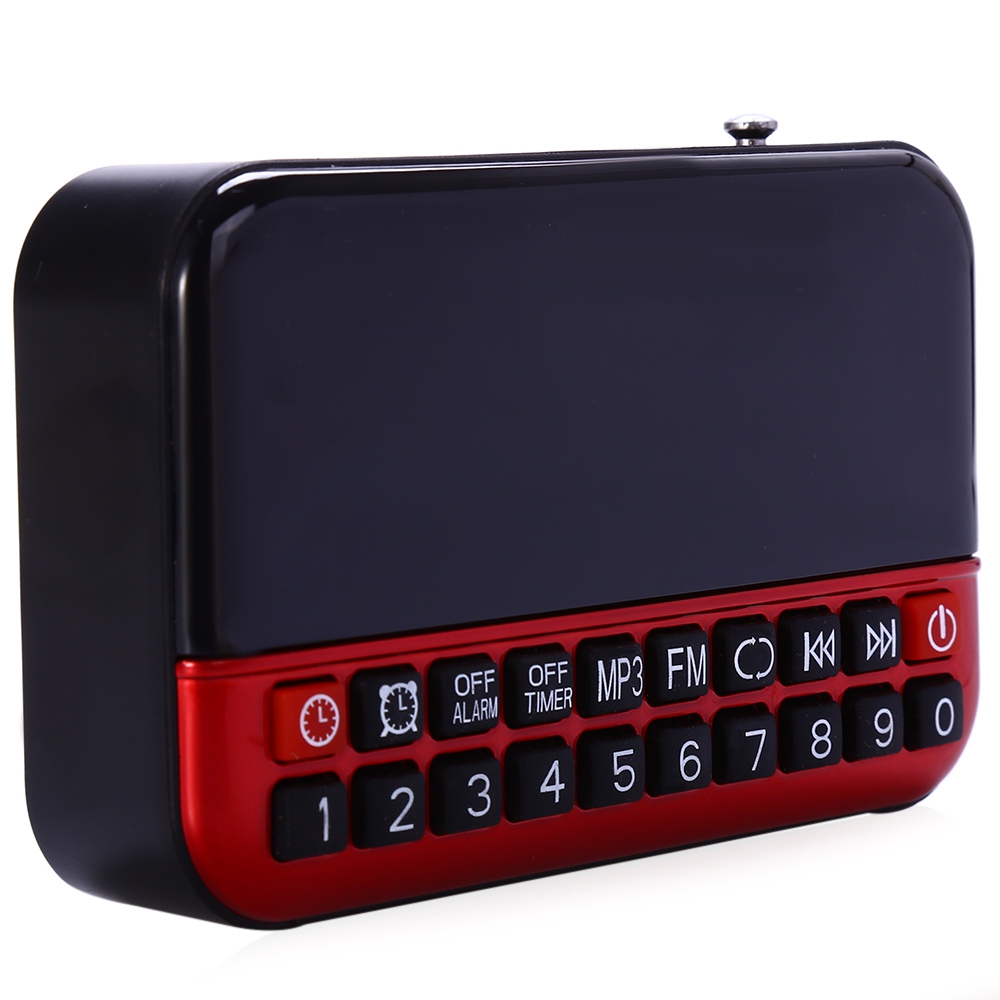 Digitale Wekker Led Display Radio Muziek MP3 Speaker Reizen Snooze Functie Draadloze Antenne Office Home Voor Ouder De Aged