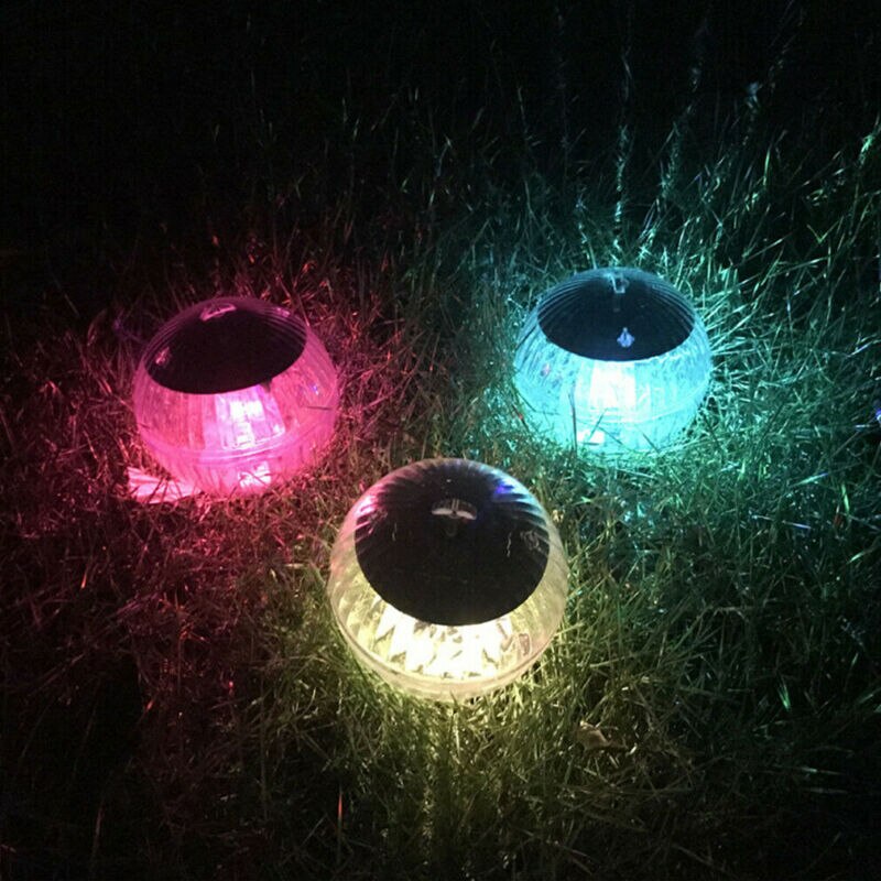 Solsensor drevet led lampe dam flyde globus bold lys farve ændring – Grandado