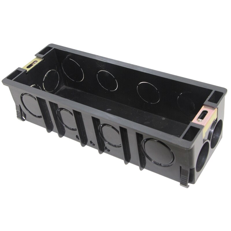 Dom poprawa 118 typ 2 3 4 banda kaseta dolna czarna ciemna skrzynka ścienna gniazdo przełącznika skrzynka przyłączowa uniwersalna: 4-Gang