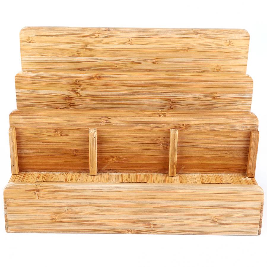 Soporte de carga de madera de bambú Base multifunción soporte de teléfono móvil estación de carga teléfono tableta organizador de escritorio