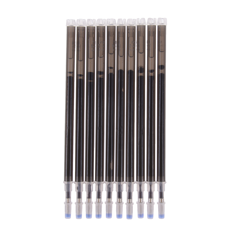 10PCS High Temperature Disappearing Pen DIY Sewing For Cloth And Leather Plastic Ironing Heat Fades Disappearing Refill: Black leather fabric