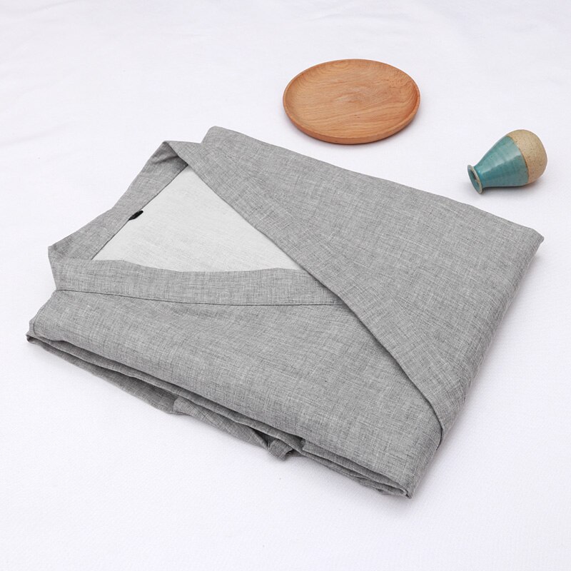 Traditional Ancient Style Spring Gray Robe Pajamas Soft Loose Bathrobe Kimono Hanfu Women &amp; Men Sleep Lounge Vintage Monk Wear