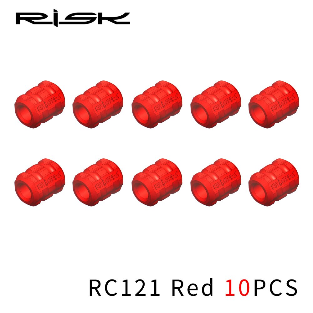 RISIKO Fahrrad Hülse Gummi Kabel Schutz für Rohr Linie Rohr Bremse Schicht Ultraleicht MTB Rahmen Schutzhülle Silikon Kabel führen: 10Stck-RC121-rot