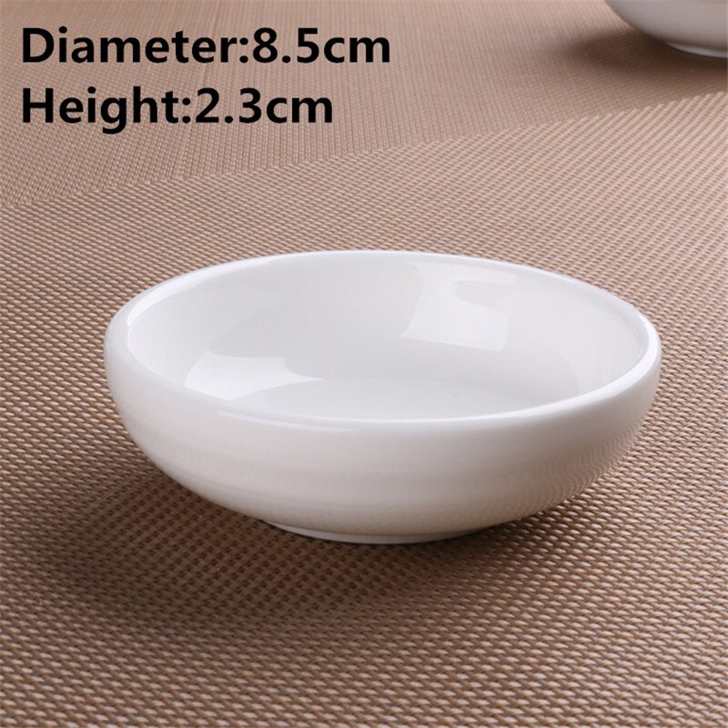 Keramik Japanischen Restaurant Geschirr Kleine Tauch weiß Sojasauce Erzähler tablett platte Geschirr Würze Butter Untertasse Gerichte: 8.5xH2.3cm