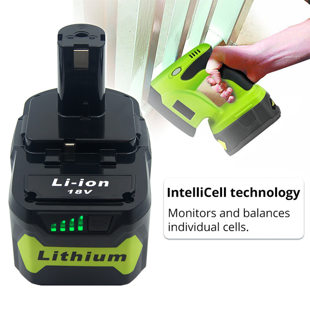 RB18L50 RB18L40 18 V 8,0 Ah/6,0 Ah/2,5 Ah Li-Ionen-Akku für Ryobi ONE+ BPL1820 P108 P109 P106 P105 P104 P103 RB18L60