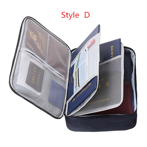 JULY'S SONG Document Ticket Bag Large Capacity Certificates Files Organizer For Home Travel Use to store Important Items: D-1