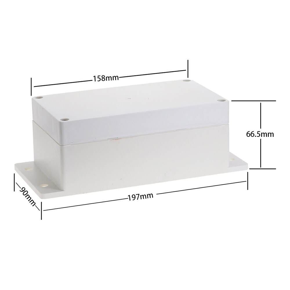 1pc Waterproof Plastic Enclosure Cover DIY Power Junction Box White 158mmx90mmx66.5mm Electronic Project Instrument Case