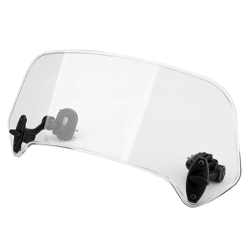 OKBY Déflecteur Air Moto Réglable – Extension Pare-Brise Clip, Acrylique Haute Qualité, Protection Vent Fauve