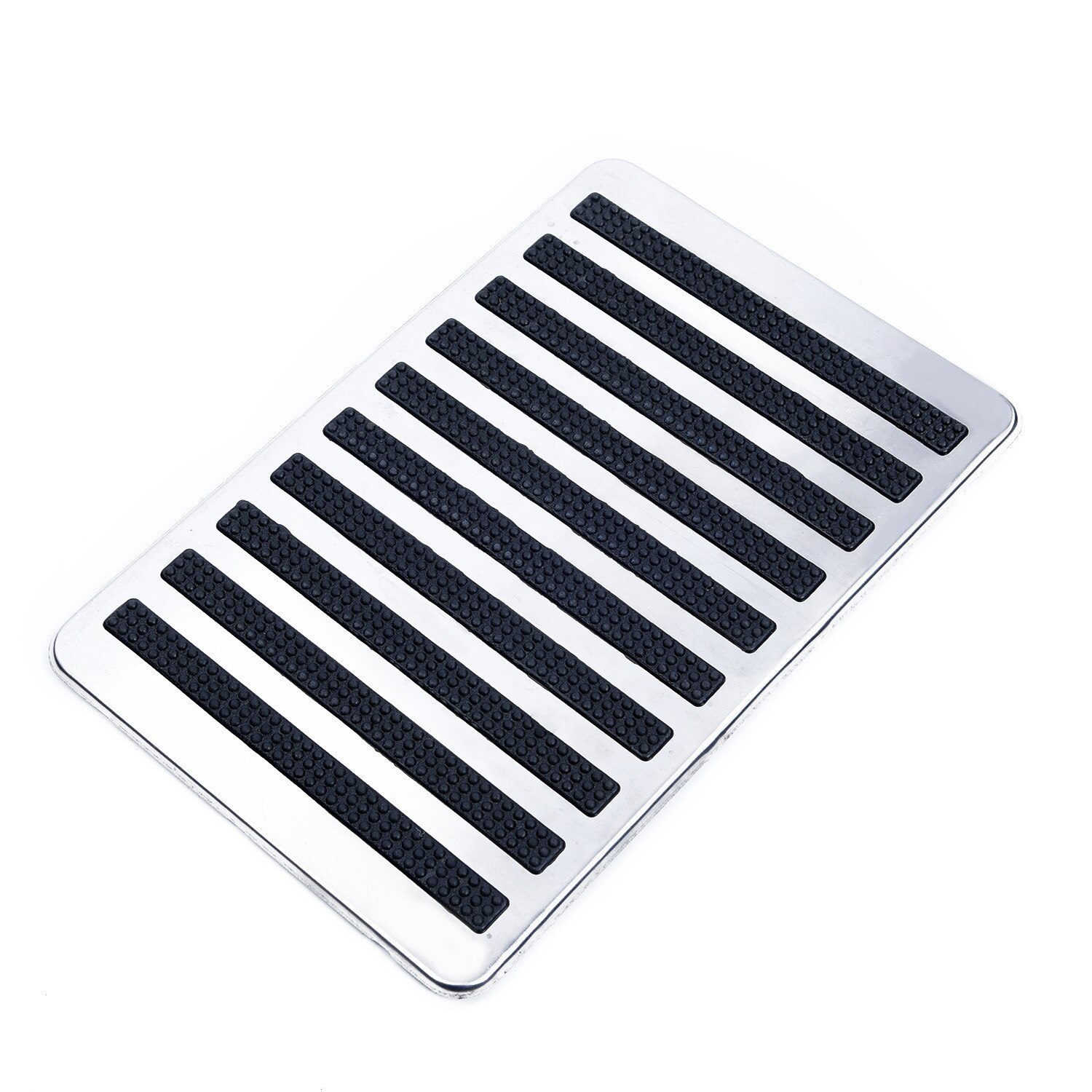 Portable Car Stainless Steel Floor Carpet Mat Patch Foot Heel Plate Pedal Pad X1