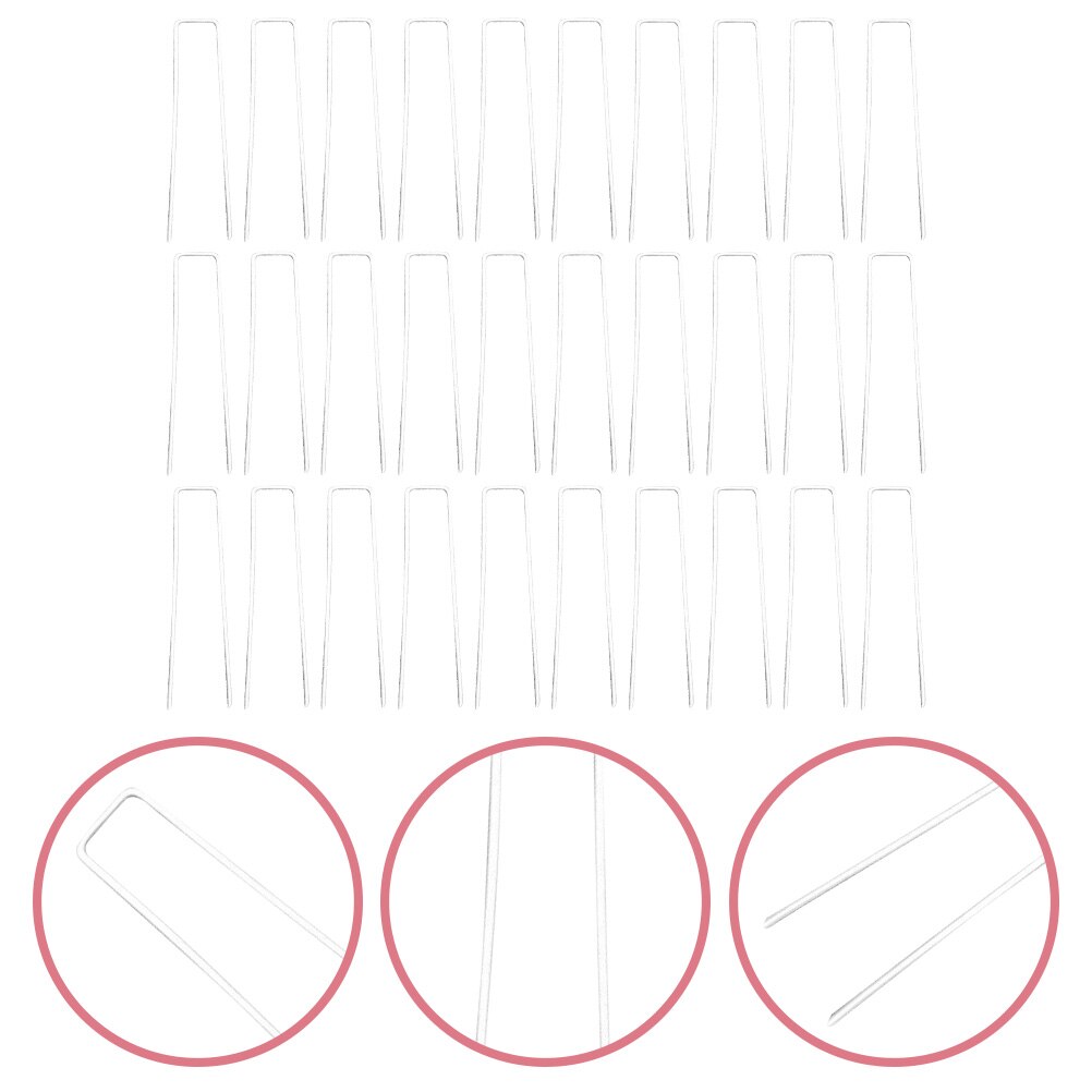 30pcs Landscape Staples Ground Staples Landscaping Staples for Anchoring Fabric