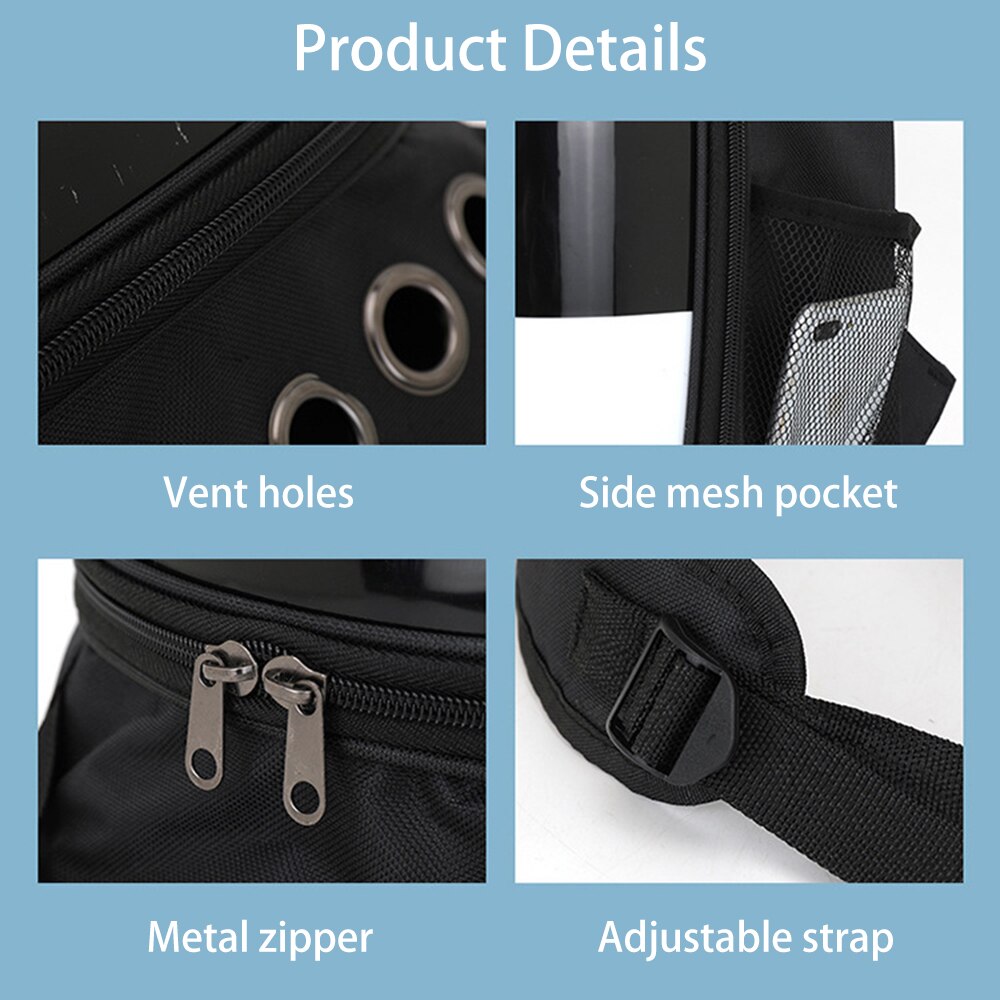 2022 1pc novo portátil transparente espaço cápsula gato mochila ir para fora ombro cão mochila acessórios de roupas