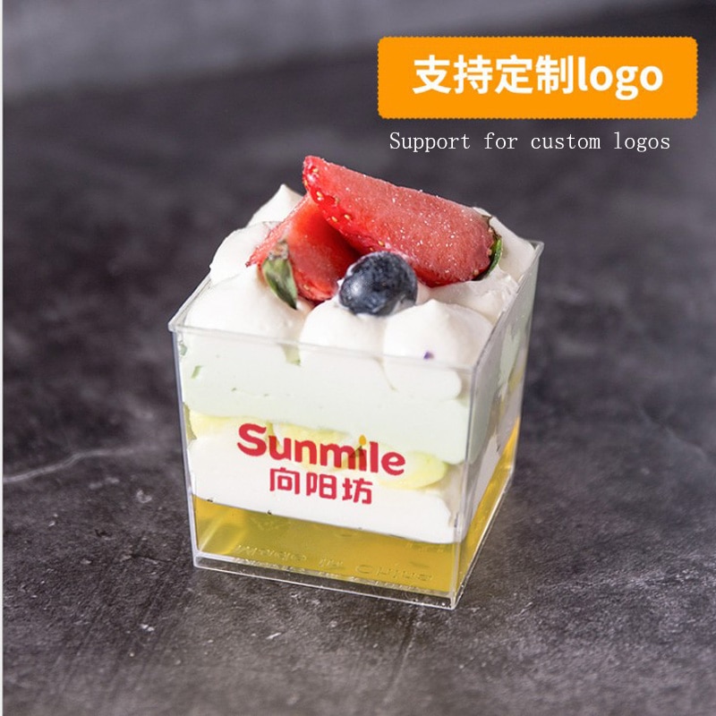 manufacturers Small capacity PS plastic Pudding Mousse Cup Wood Bran Dessert Cup Jelly Cup TIRAMISU INJECTION Cup water bottle
