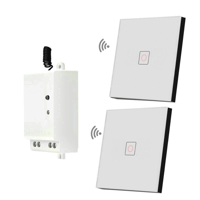 RF433 Smart Switch Remote Control Receiver 1/2/3 Gang Home Appliance Renovation Wireless RF Remote Control Switch: 1 receiver 2 RCW