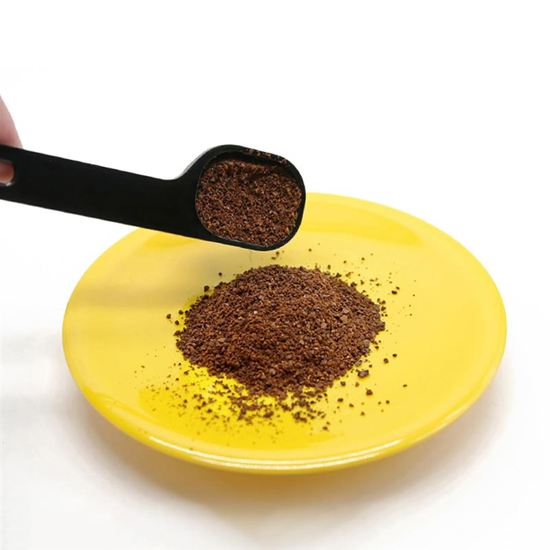 Kapmore 2 stk plast kaffemåleske bærbar kaffeske med lille kaffebørste kaffeværktøj tilbehør