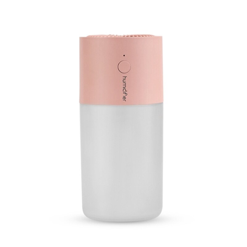 Genopladelig aromaterapi luftfugter med 2200 mah batteri trådløs æterisk olie diffuser bil luft aroma diffuser: Lyserød